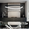 Designerska czarna lampa wisząca LED okrągła ring nowoczesna dekoracyjna Gemini sp d061 on-off 2700k 341569 Ideal Lux 